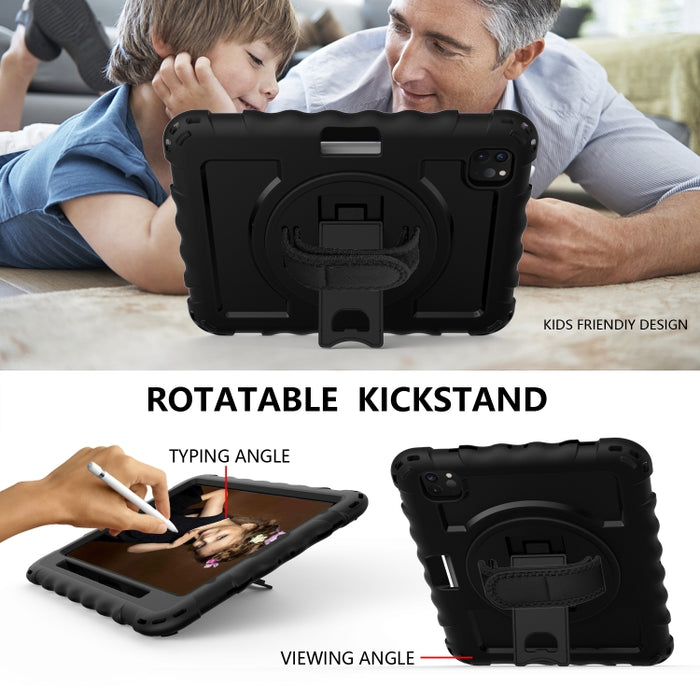 Para iPad Pro 11 (2020) PC + funda combinada de silicona a prueba de golpes con soporte y mango giratorios de 360 grados, For iPad Pro 11 (2020), For iPad Pro 11  (2020)