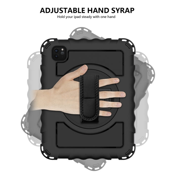 Para iPad Pro 11 (2020) PC + funda combinada de silicona a prueba de golpes con soporte y mango giratorios de 360 grados, For iPad Pro 11 (2020), For iPad Pro 11  (2020)