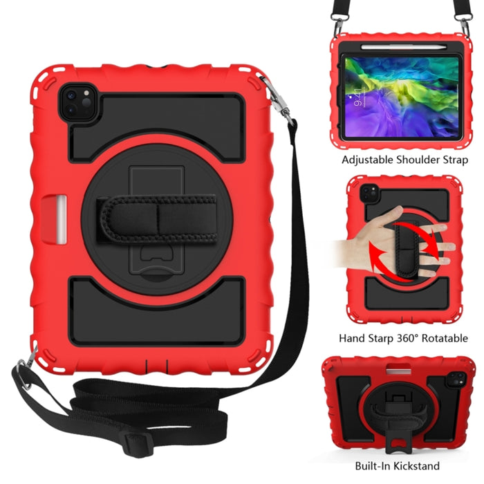 Para iPad Pro 11 (2020) PC + funda combinada de silicona a prueba de golpes con soporte y mango giratorios de 360 grados, For iPad Pro 11 (2020), For iPad Pro 11  (2020)
