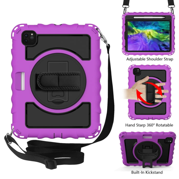 Para iPad Pro 11 (2020) PC + funda combinada de silicona a prueba de golpes con soporte y mango giratorios de 360 grados, For iPad Pro 11 (2020), For iPad Pro 11  (2020)