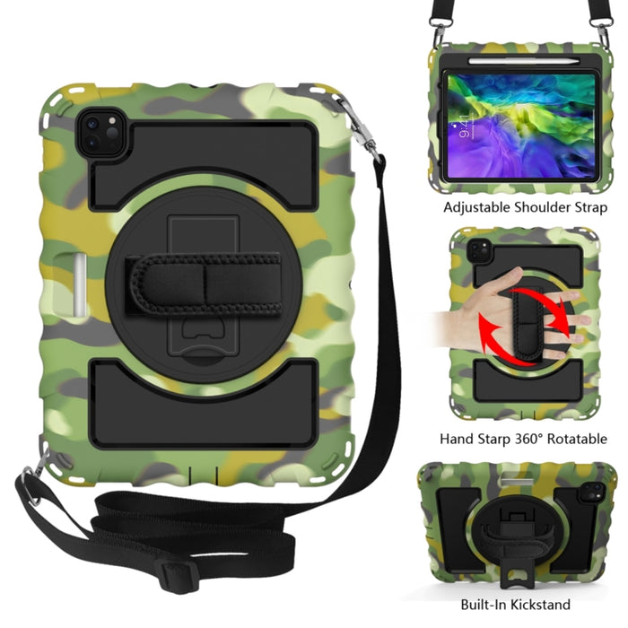 Para iPad Pro 11 (2020) PC + funda combinada de silicona a prueba de golpes con soporte y mango giratorios de 360 grados, For iPad Pro 11 (2020), For iPad Pro 11  (2020)
