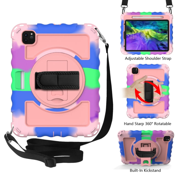 Para iPad Pro 11 (2020) PC + funda combinada de silicona a prueba de golpes con soporte y mango giratorios de 360 grados, For iPad Pro 11 (2020), For iPad Pro 11  (2020)