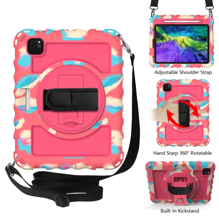 Para iPad Pro 11 (2020) PC + funda combinada de silicona a prueba de golpes con soporte y mango giratorios de 360 grados, For iPad Pro 11 (2020), For iPad Pro 11  (2020)