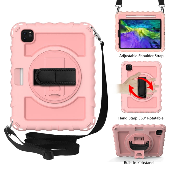 Para iPad Pro 11 (2020) PC + funda combinada de silicona a prueba de golpes con soporte y mango giratorios de 360 grados, For iPad Pro 11 (2020), For iPad Pro 11  (2020)