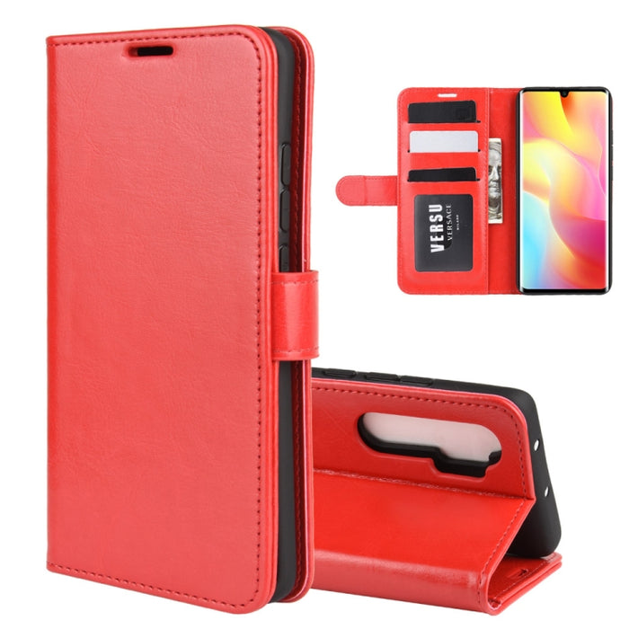 Para Xiaomi Mi Note 10 Lite 5g R64 Texture Funda protectora con tapa horizontal única con soporte y ranuras para tarjetas y billetera y marco de fotos, For Xiaomi Mi Note 10 Lite 5G