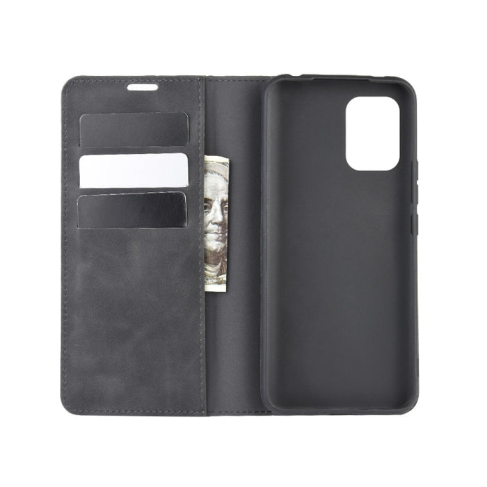 Para Xiaomi Mi Note 10 Lite 5g Funda de cuero de succión magnética de negocios de piel retro con soporte y ranuras para tarjetas y billetera, For Xiaomi Mi 10 Lite 5G