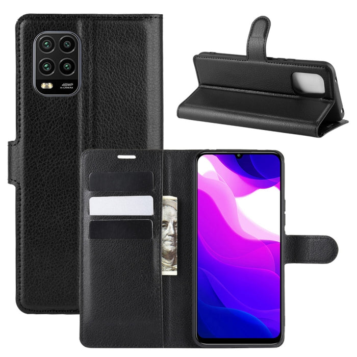 Para Xiaomi Mi Note 10 Lite Litchi Texture Funda protectora con tapa horizontal con soporte y ranuras para tarjetas y billetera, For Xiaomi Mi 10 Lite, For Xiaomi Mi  10 Lite