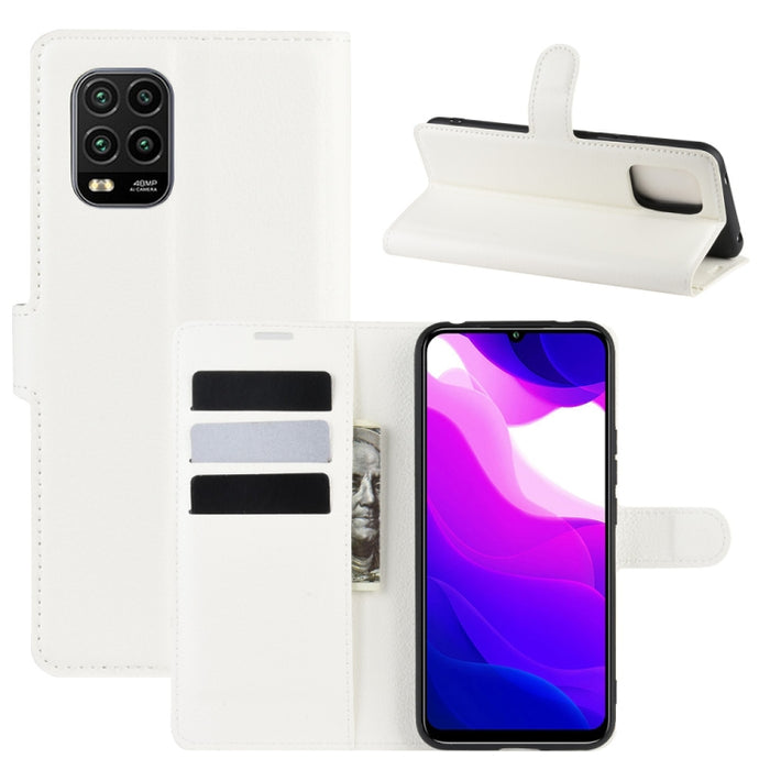 Para Xiaomi Mi Note 10 Lite Litchi Texture Funda protectora con tapa horizontal con soporte y ranuras para tarjetas y billetera, For Xiaomi Mi 10 Lite, For Xiaomi Mi  10 Lite