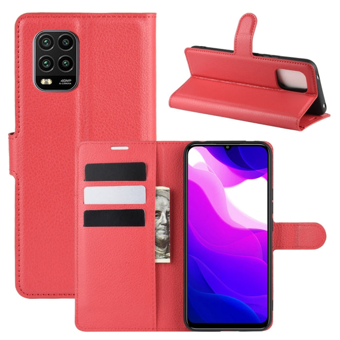 Para Xiaomi Mi Note 10 Lite Litchi Texture Funda protectora con tapa horizontal con soporte y ranuras para tarjetas y billetera, For Xiaomi Mi 10 Lite, For Xiaomi Mi  10 Lite