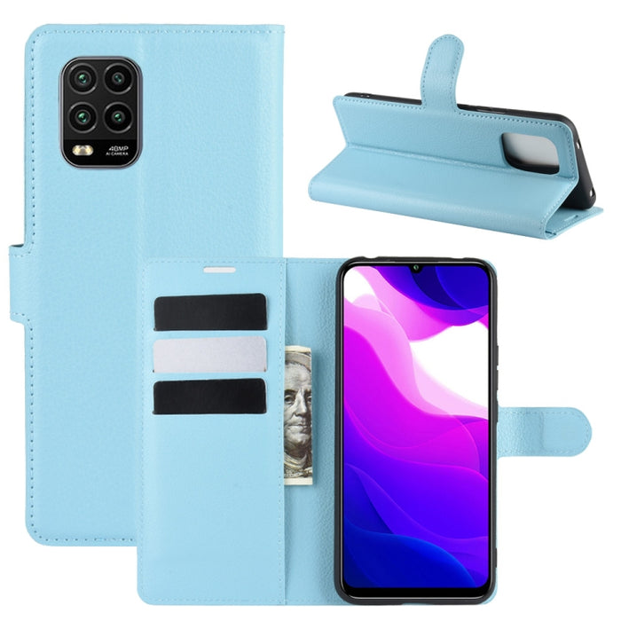 Para Xiaomi Mi Note 10 Lite Litchi Texture Funda protectora con tapa horizontal con soporte y ranuras para tarjetas y billetera, For Xiaomi Mi 10 Lite, For Xiaomi Mi  10 Lite