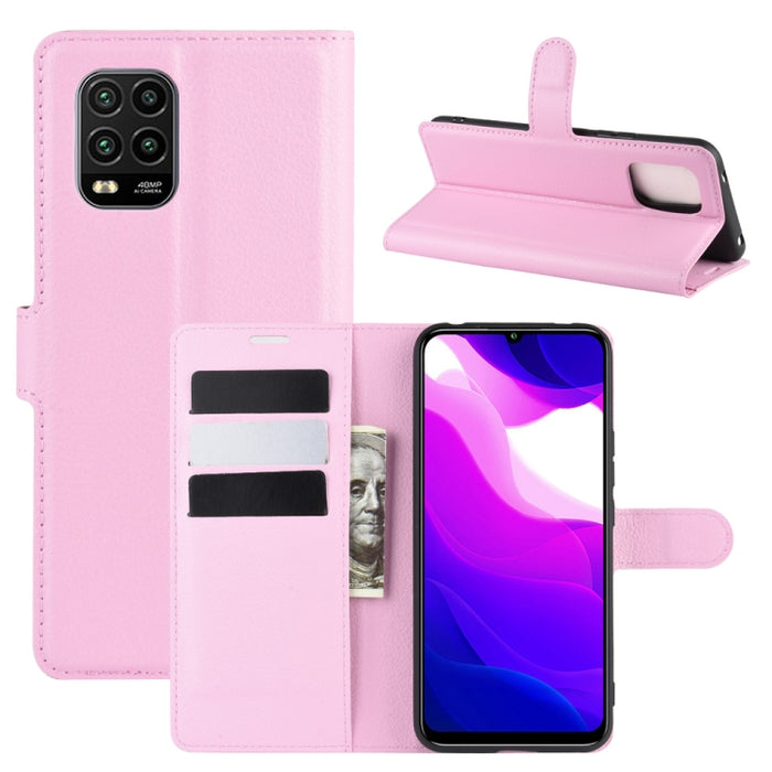 Para Xiaomi Mi Note 10 Lite Litchi Texture Funda protectora con tapa horizontal con soporte y ranuras para tarjetas y billetera, For Xiaomi Mi 10 Lite, For Xiaomi Mi  10 Lite