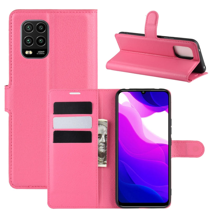 Para Xiaomi Mi Note 10 Lite Litchi Texture Funda protectora con tapa horizontal con soporte y ranuras para tarjetas y billetera, For Xiaomi Mi 10 Lite, For Xiaomi Mi  10 Lite
