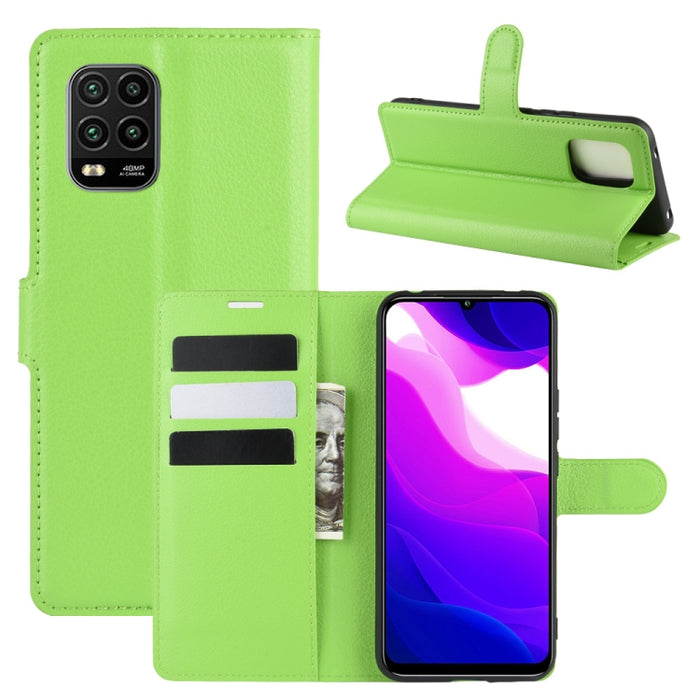 Para Xiaomi Mi Note 10 Lite Litchi Texture Funda protectora con tapa horizontal con soporte y ranuras para tarjetas y billetera, For Xiaomi Mi 10 Lite, For Xiaomi Mi  10 Lite