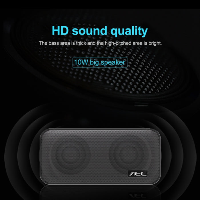 AEC BT-205 Altavoz inalámbrico portátil con Bluetooth Altavoz de música estéreo Micrófono incorporado, compatible con tarjeta TF