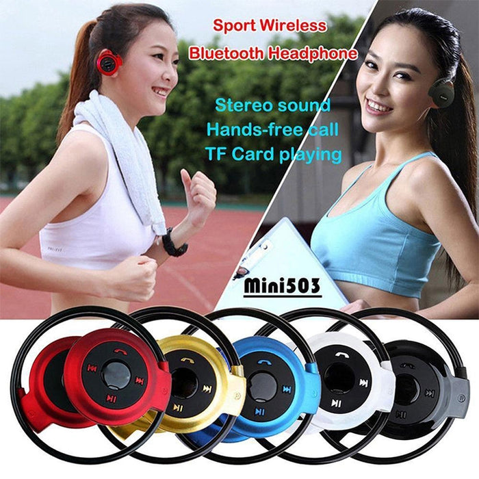 NVAHVA Reproductor de MP3 Auriculares Bluetooth, Auriculares deportivos inalámbricos Reproductor de MP3 con Radio FM, Auriculares estéreo Tarjeta TF MP3 máx. a 32 GB