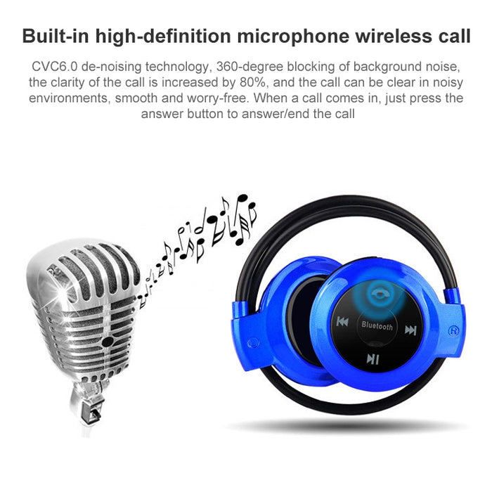 NVAHVA Reproductor de MP3 Auriculares Bluetooth, Auriculares deportivos inalámbricos Reproductor de MP3 con Radio FM, Auriculares estéreo Tarjeta TF MP3 máx. a 32 GB