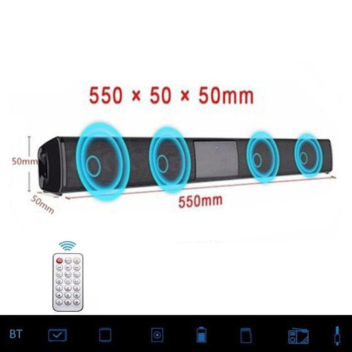 Barra de sonido para TV de 20W, Altavoz Bluetooth, Radio FM, sistema de cine en casa, Subwoofer Inalámbrico portátil, Boombox de música MP3 para Xiaomi