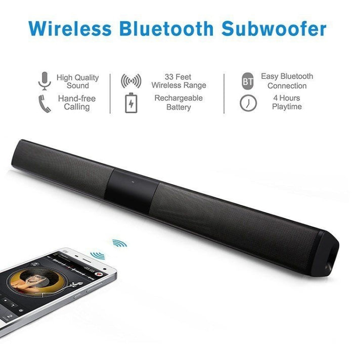 Barra de sonido para TV de 20W, Altavoz Bluetooth, Radio FM, sistema de cine en casa, Subwoofer Inalámbrico portátil, Boombox de música MP3 para Xiaomi