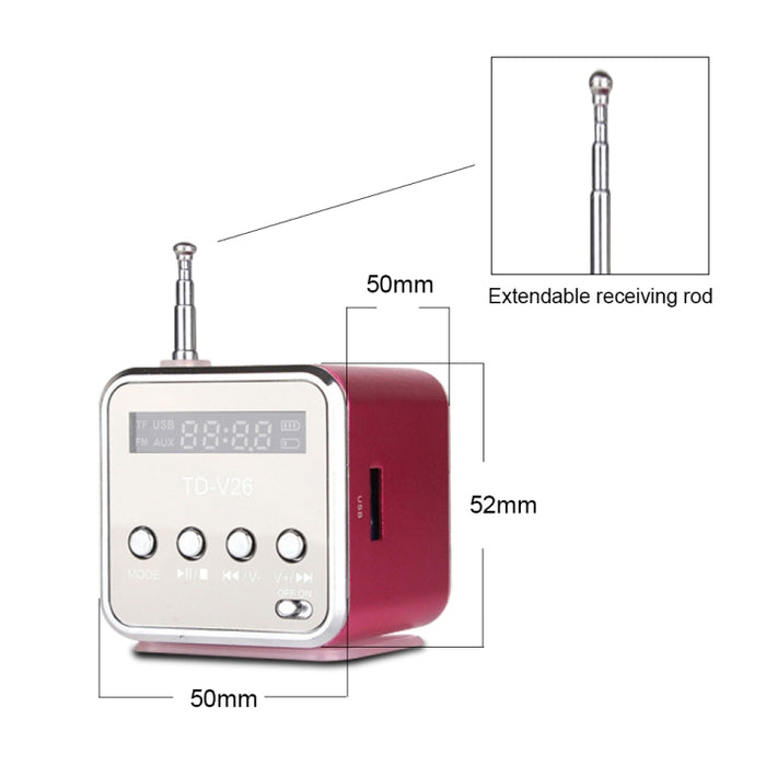 Altavoces portátiles con FM, Mini Radio multifunción, USB, altavoces para ordenador portátil, TV, teléfono, compatible con tarjeta SD/TF, reproductor de música Mp3