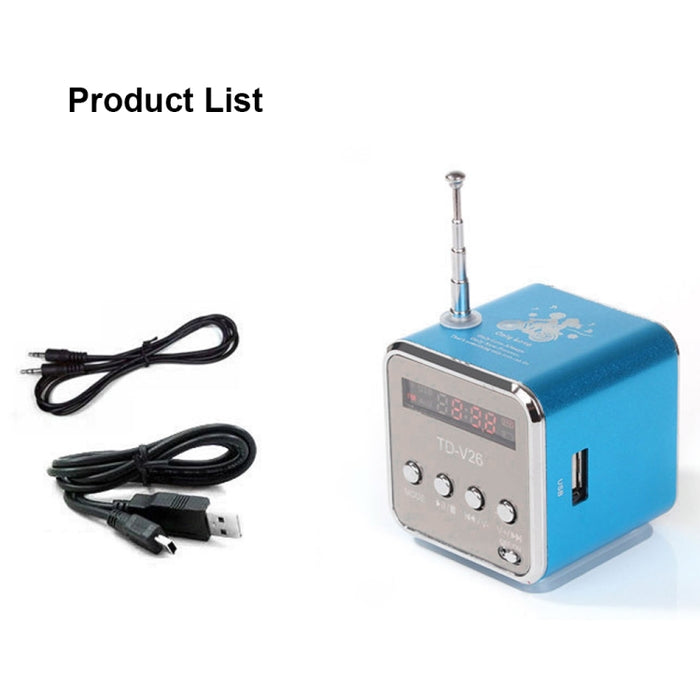 Altavoces portátiles con FM, Mini Radio multifunción, USB, altavoces para ordenador portátil, TV, teléfono, compatible con tarjeta SD/TF, reproductor de música Mp3