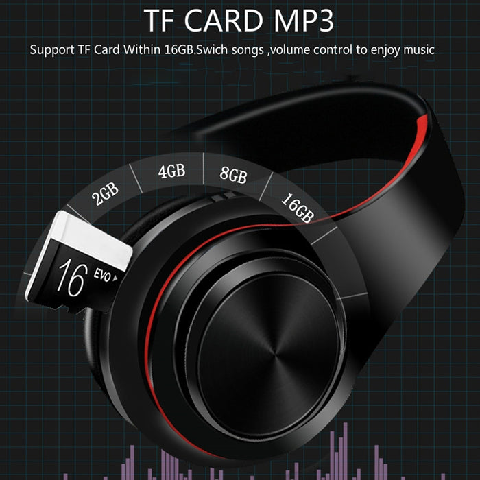 Tourya B7 Auriculares inalámbricos Bluetooth Auriculares plegables Auriculares ajustables con micrófono