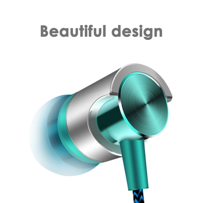 Auriculares con cable de metal, auriculares con sonido súper bajo, auriculares deportivos intrauditivos con micrófono para Xiaomi, Samsung, Huawei