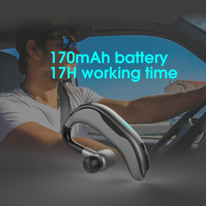 Auricular inalámbrico manos libres Bluetooth con gancho para la oreja para coche con micrófono