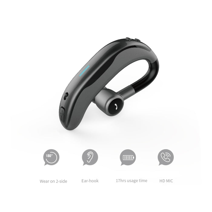 Auricular inalámbrico manos libres Bluetooth con gancho para la oreja para coche con micrófono