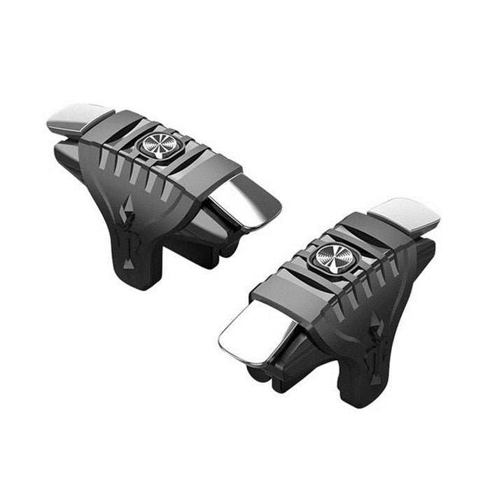 2 pares F01 Eje mecánico de galvanoplastia Botón bidireccional Mango de juego de disparo auxiliar para teléfonos móviles con un grosor de 6,1-12,0 mm