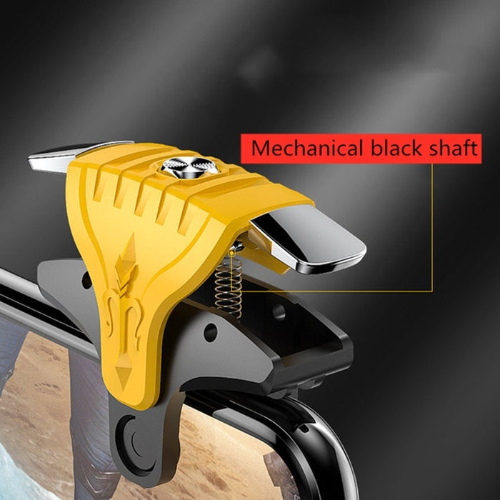 2 pares F01 Eje mecánico de galvanoplastia Botón bidireccional Mango de juego de disparo auxiliar para teléfonos móviles con un grosor de 6,1-12,0 mm