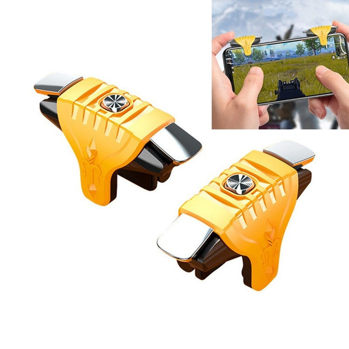 2 pares F01 Eje mecánico de galvanoplastia Botón bidireccional Mango de juego de disparo auxiliar para teléfonos móviles con un grosor de 6,1-12,0 mm