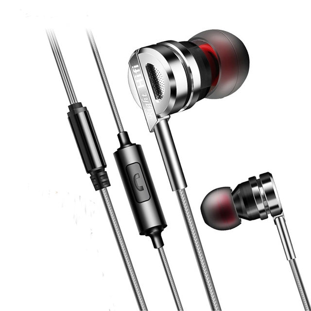 Auriculares auriculares D05 auriculares estéreo de Metal con micrófono auriculares con cancelación de ruido auriculares para teléfono Xiaomi música