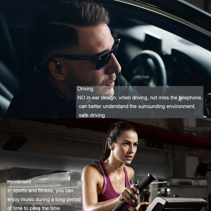 ET-auriculares inalámbricos con Bluetooth, cascos manos libres con gancho para la oreja, resistentes al agua, con reducción de ruido y micrófono para Android y IPhone