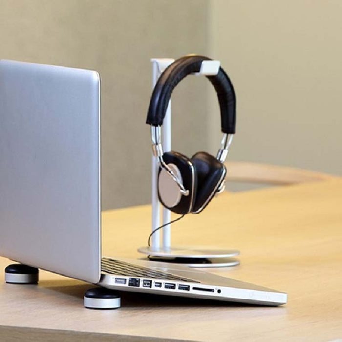 Soporte para auriculares Estante de almacenamiento de auriculares de doble capa de metal