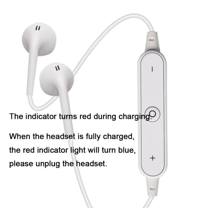 Auricular Bluetooth inalámbrico deportivo S6 para iPhone / Xiaomi / Huawei, con micrófono
