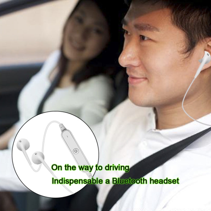 Auricular Bluetooth inalámbrico deportivo S6 para iPhone / Xiaomi / Huawei, con micrófono