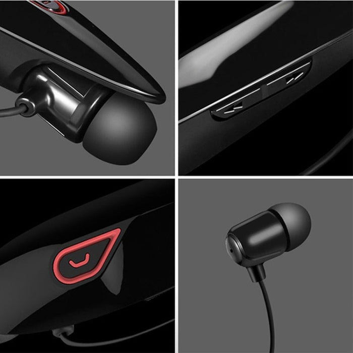 Auriculares estéreo inalámbricos Bluetooth deportivos manos libres con batería de gran capacidad con micrófono