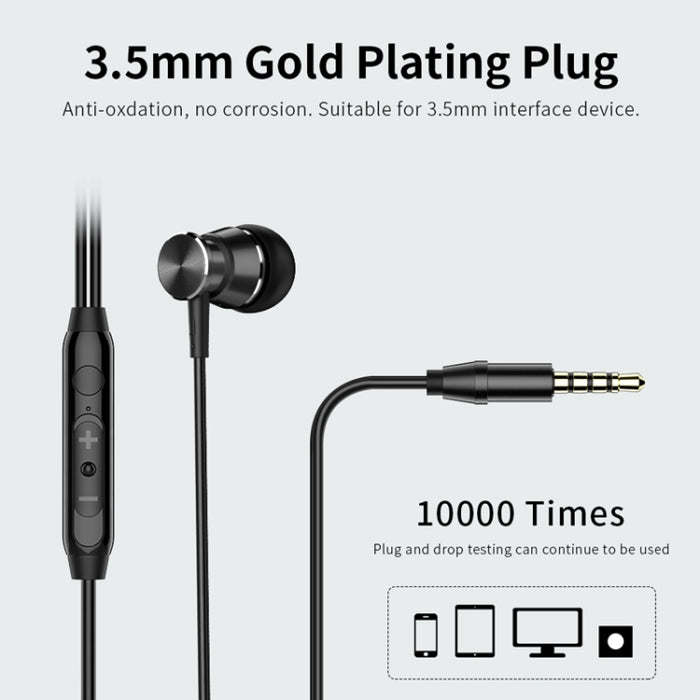 Langsdom M305 auriculares bajos para teléfono auriculares internos de Metal de 3,5mm con micrófono HD para xiaomi iPhone Samsung