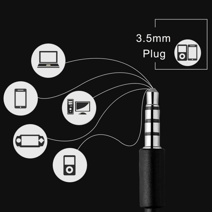 Auriculares con cable de 3,5mm, auriculares manos libres con micrófono para Xiaomi, Iphone, reproductor MP3 y portátil