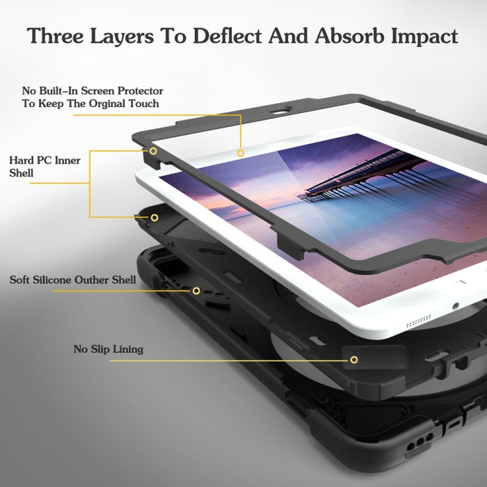 Funda protectora de silicona con rotación de 360 grados, con soporte, correa de mano y correa larga