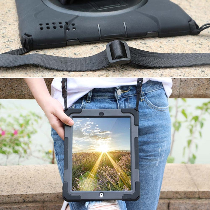Funda protectora de silicona con rotación de 360 grados, con soporte, correa de mano y correa larga