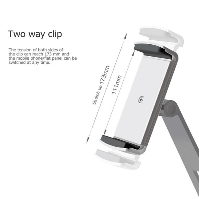 AP-7X Soporte universal de aluminio para montaje en escritorio para teléfono y tableta de 4,7 a 9,7 pulgadas
