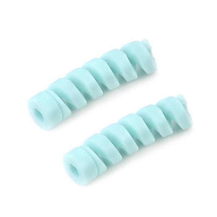 100 PCS Estilo espiral Cable de datos de silicona Cubierta protectora Anti-rotura de alambre Winder