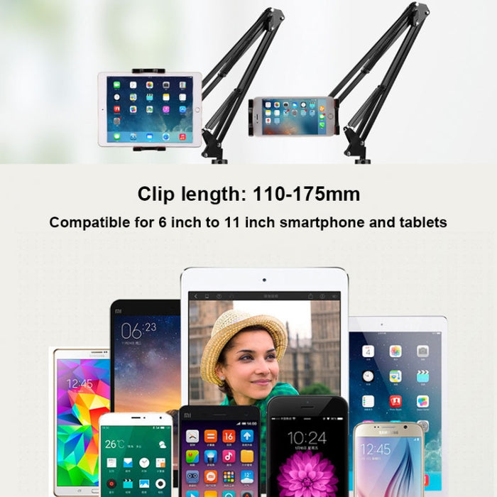 Universal 360 grados giratorio Flexible brazo largo perezoso teléfono tableta soporte Clip soporte