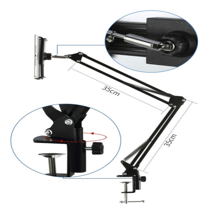 Universal 360 grados giratorio Flexible brazo largo perezoso teléfono tableta soporte Clip soporte