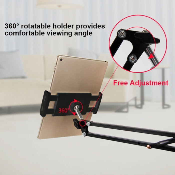 Universal 360 grados giratorio Flexible brazo largo perezoso teléfono tableta soporte Clip soporte