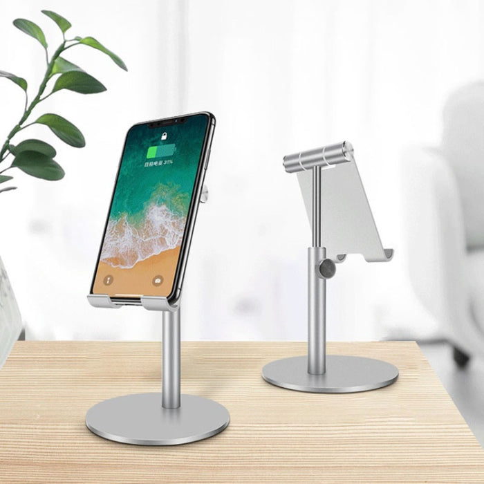 Soporte ajustable del soporte del escritorio del tenedor de la tableta del teléfono celular de la aleación de aluminio
