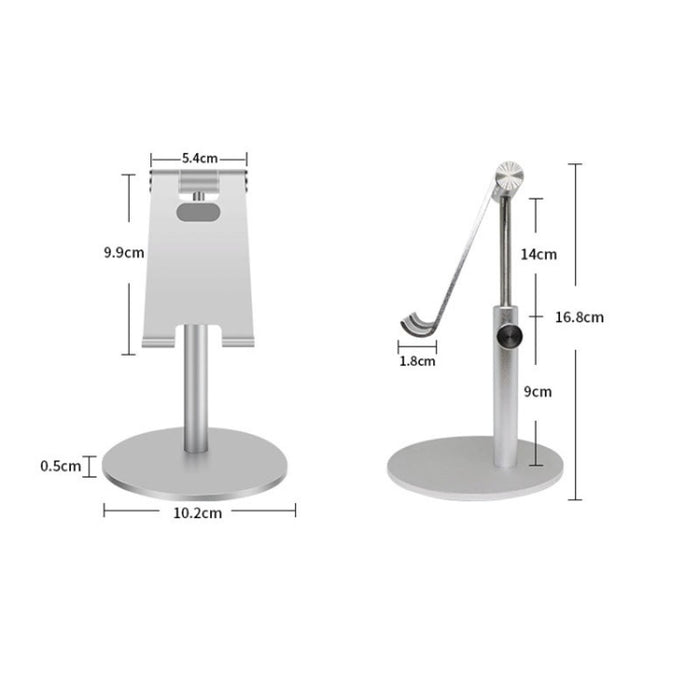 Soporte ajustable del soporte del escritorio del tenedor de la tableta del teléfono celular de la aleación de aluminio