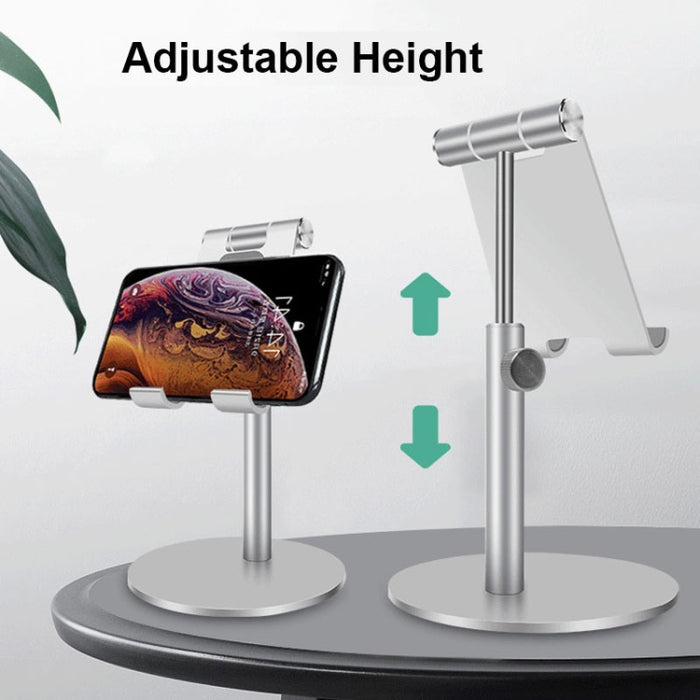 Soporte ajustable del soporte del escritorio del tenedor de la tableta del teléfono celular de la aleación de aluminio
