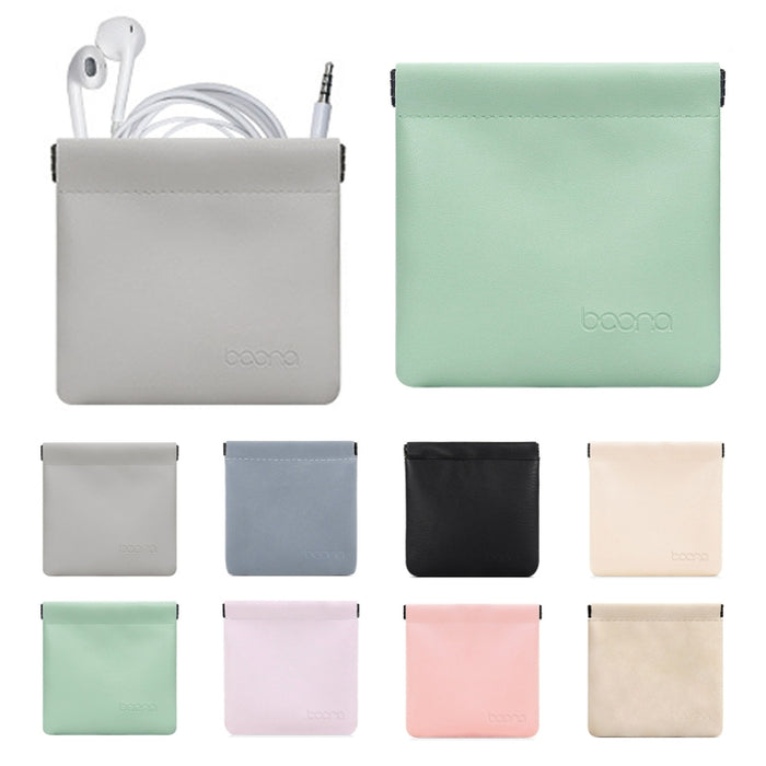 2 PCS Baona Bolsa de almacenamiento de cable de datos para auriculares Mini bolsa portátil para auriculares en disco U